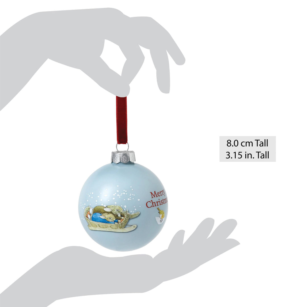 Peter & Benjamin's Fun in the Snow Bauble by Beatirix Potter