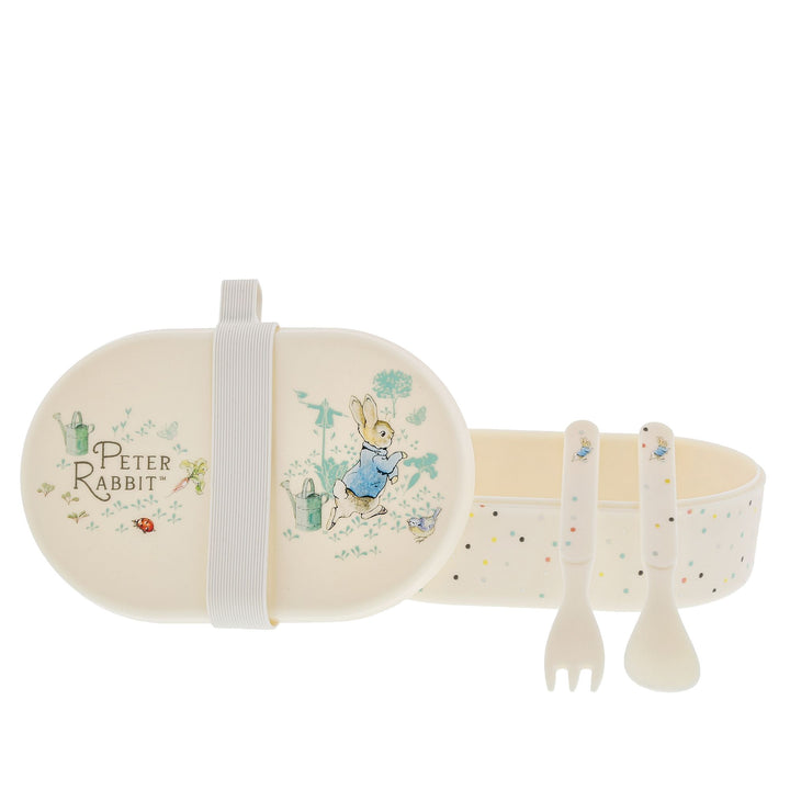 Peter Rabbit Snack Box with Cutlery Set by Beatrix Potter