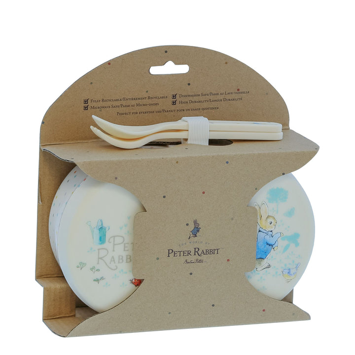 Peter Rabbit Snack Box with Cutlery Set by Beatrix Potter