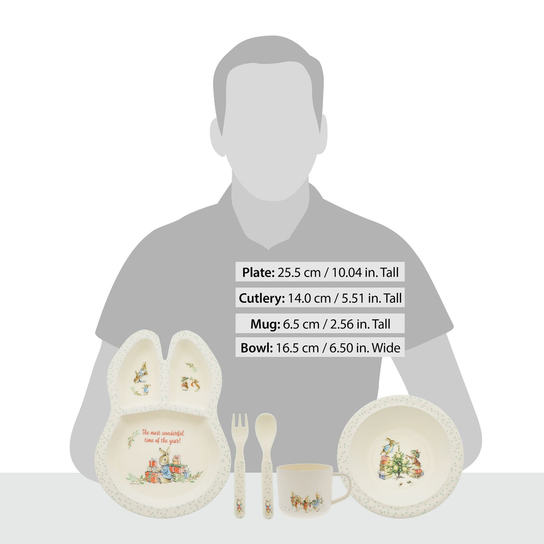 Peter Rabbit Christmas Dinner Set by Beatrix Potter