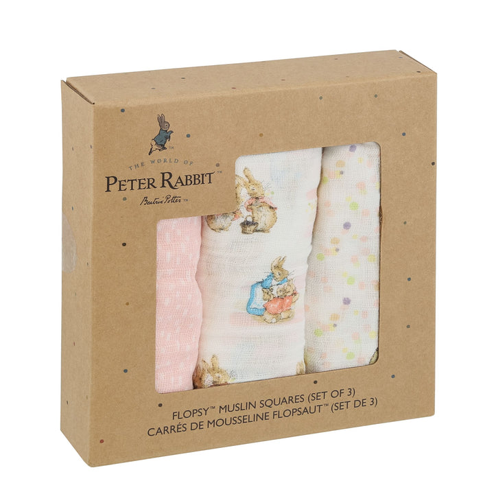 Flopsy Baby Collection Muslin Squares (set of 3) by Beatrix Potter