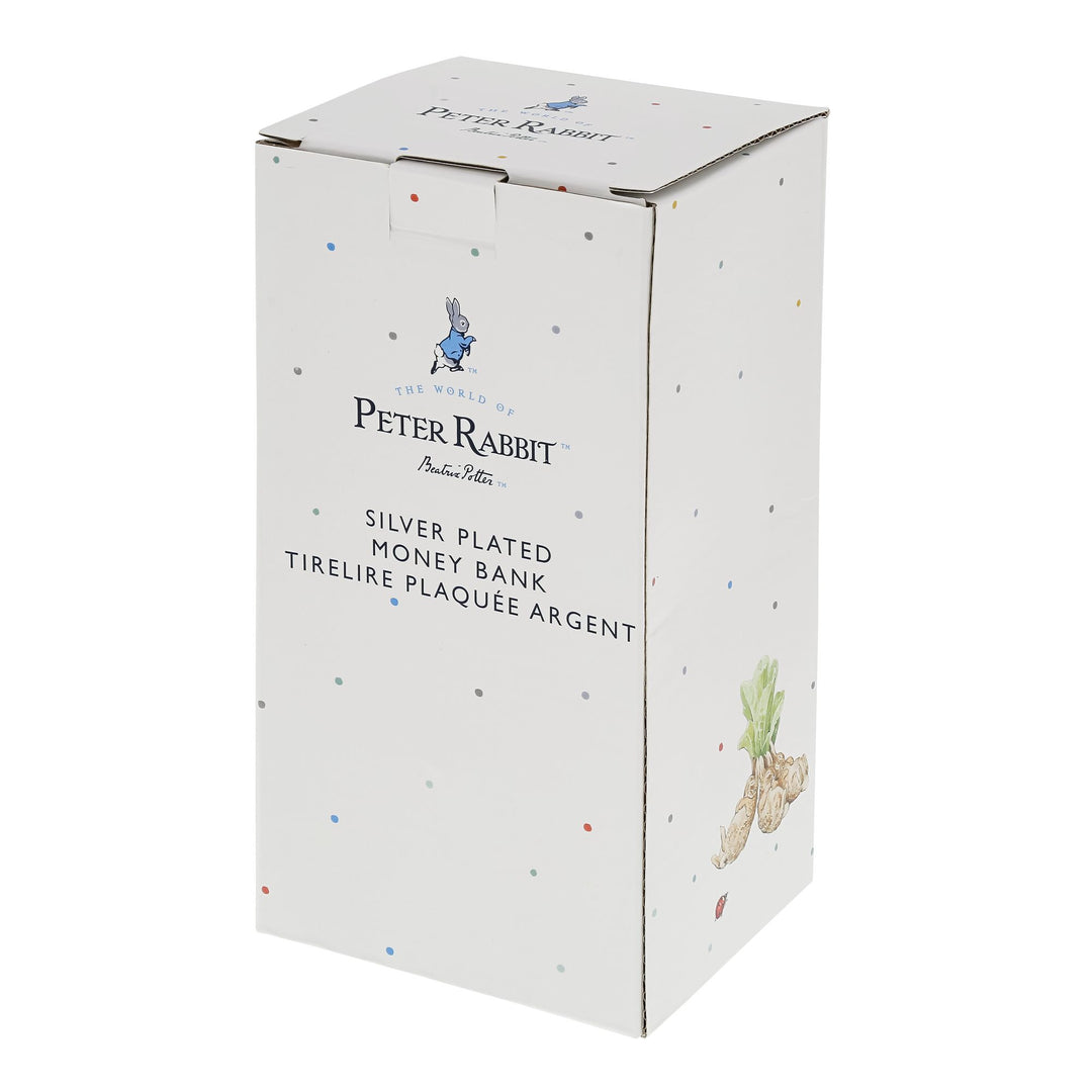 Peter Rabbit Silver Plated Sculpted Money Bank