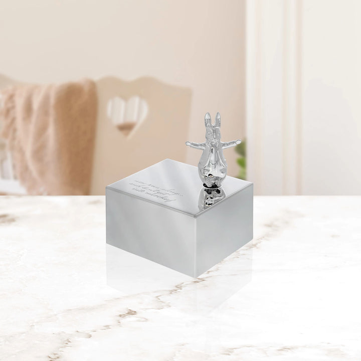 Peter Rabbit Silver Plated Musical Box