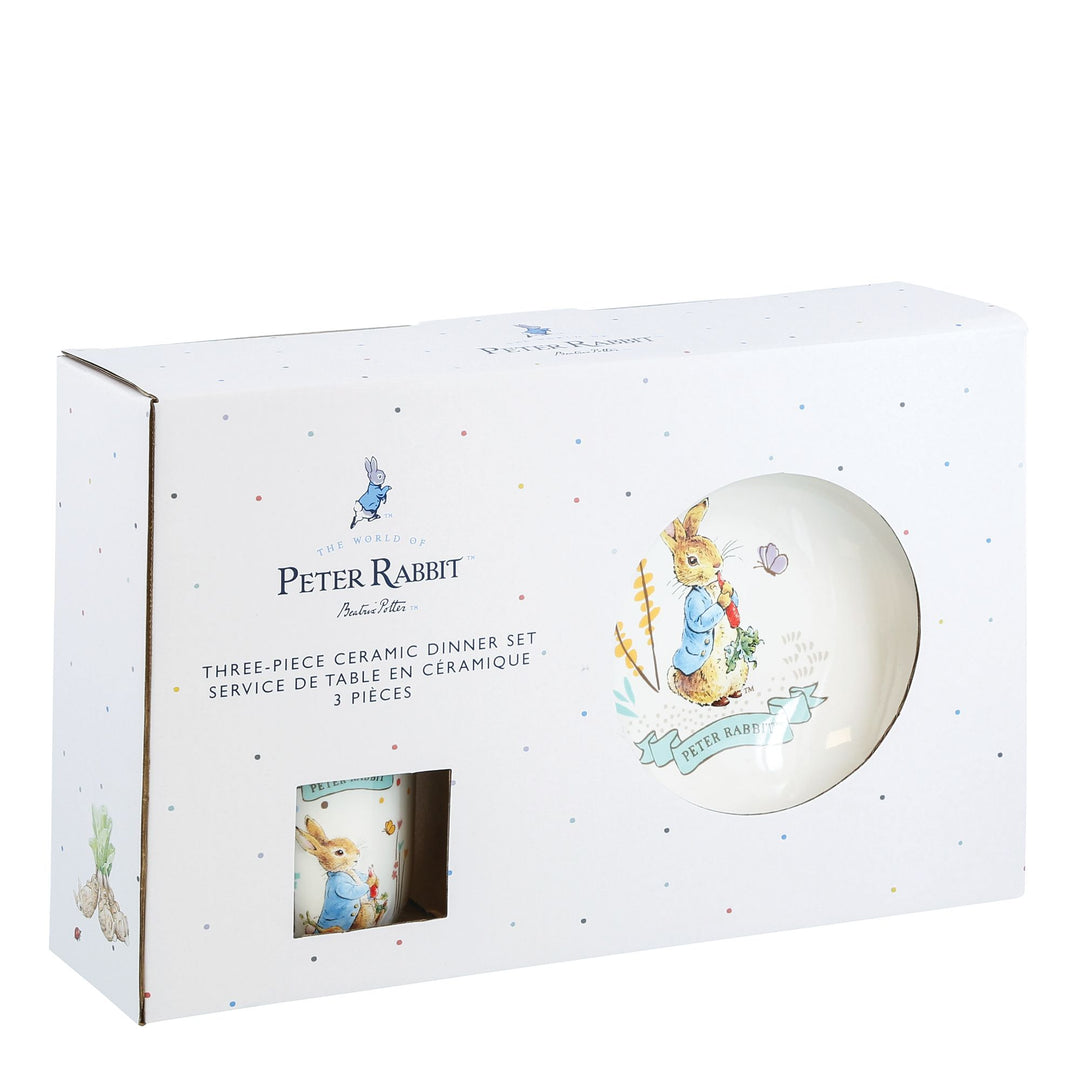 Peter Rabbit 3 Piece Ceramic Dinner Set