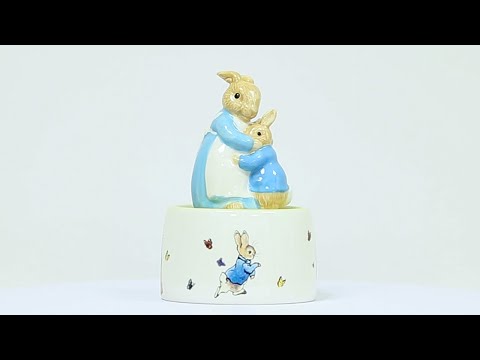 Mrs. Rabbit and Peter Ceramic Musical Figurine by Beatrix Potter