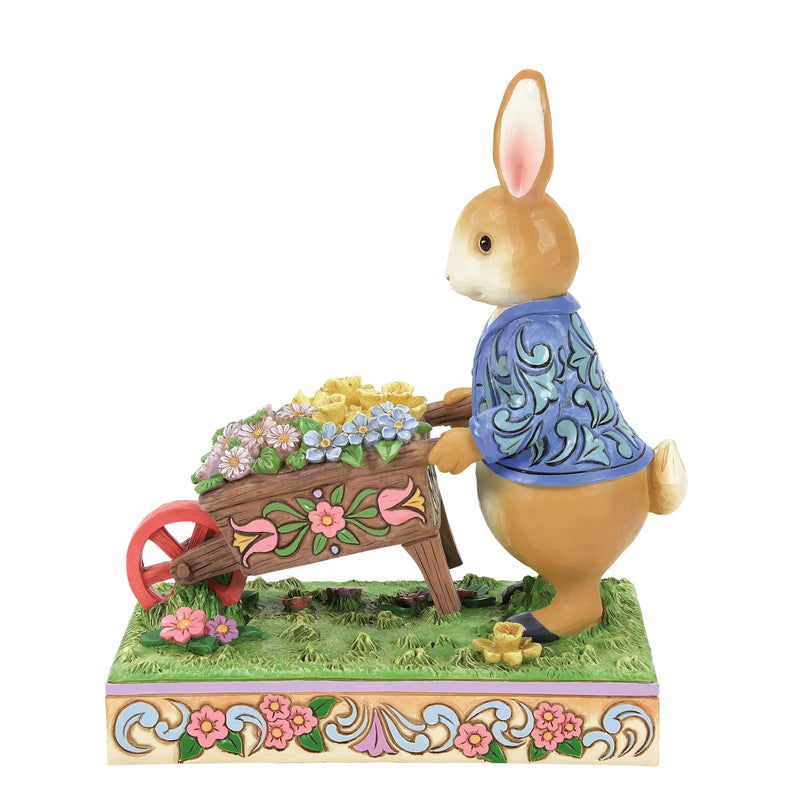 Peter Rabbit with Wheelbarrow Figurine Beatrix Potter by Jim Shore