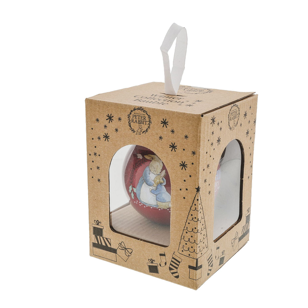 Mrs. Rabbit & Peter Rabbit Merry Christmas Bauble by Beatirix Potter