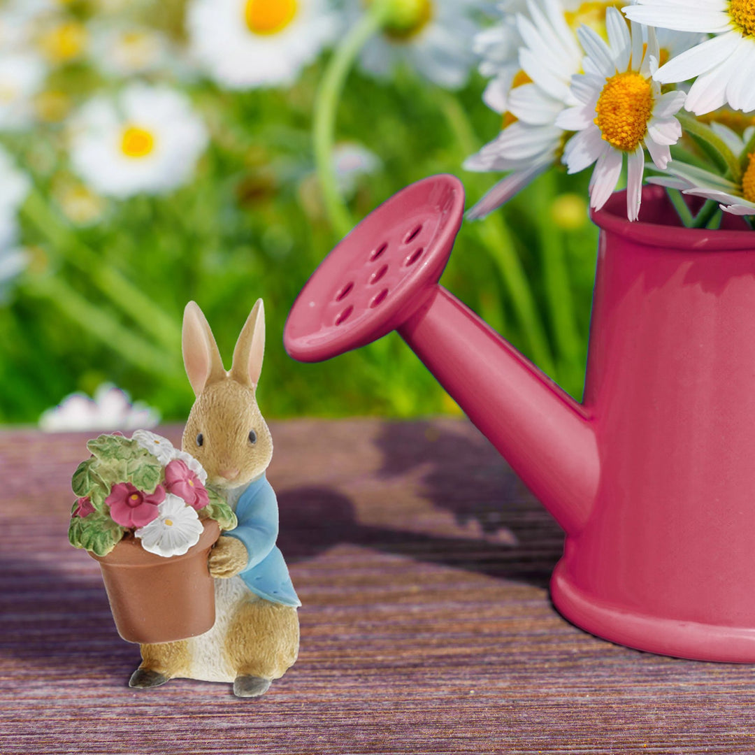 Peter Rabbit Brings Flowers Figurine by Beatrix Potter