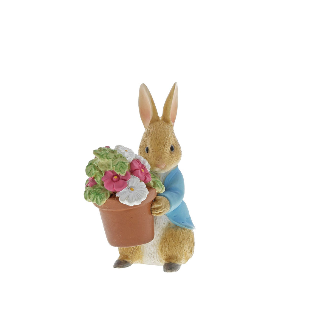 Peter Rabbit Brings Flowers Figurine by Beatrix Potter