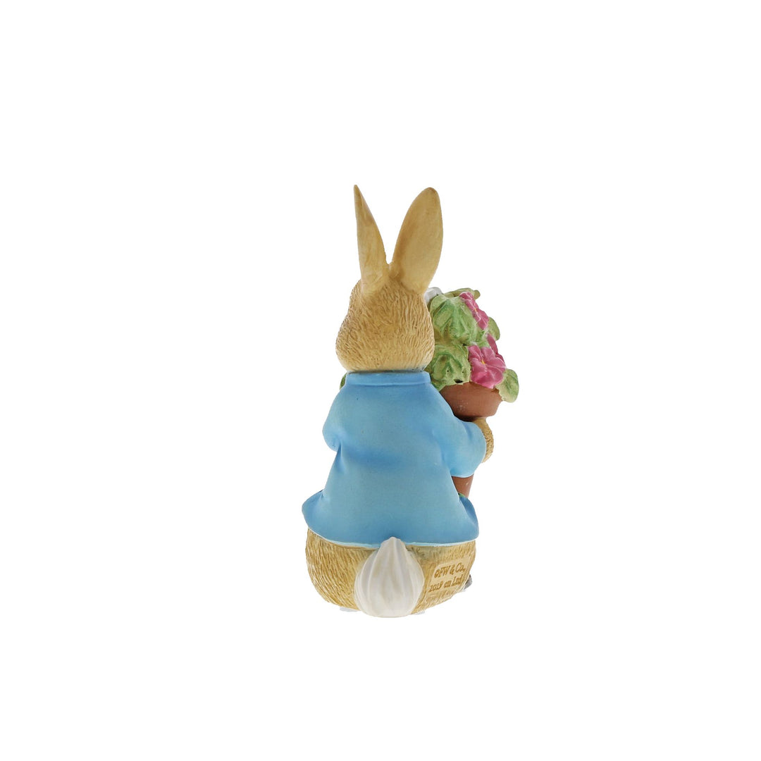 Peter Rabbit Brings Flowers Figurine by Beatrix Potter