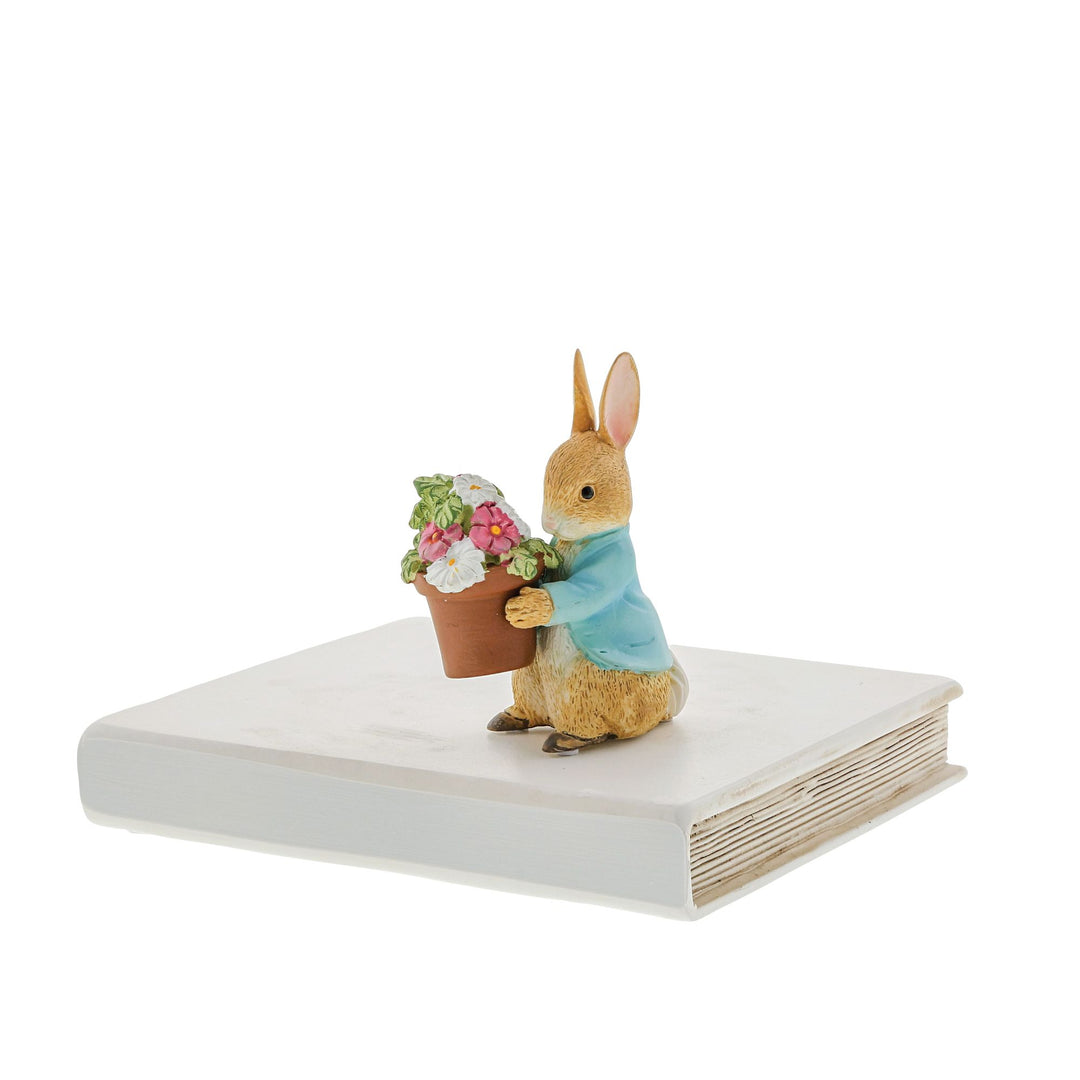 Peter Rabbit Brings Flowers Figurine by Beatrix Potter