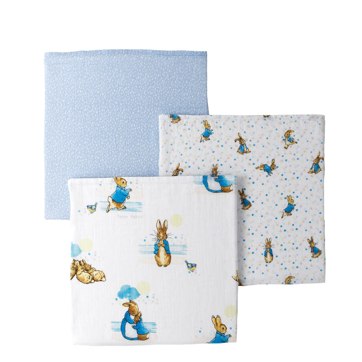 Peter Rabbit Baby Collection Muslin Squares (set of 3) by Beatrix Potter