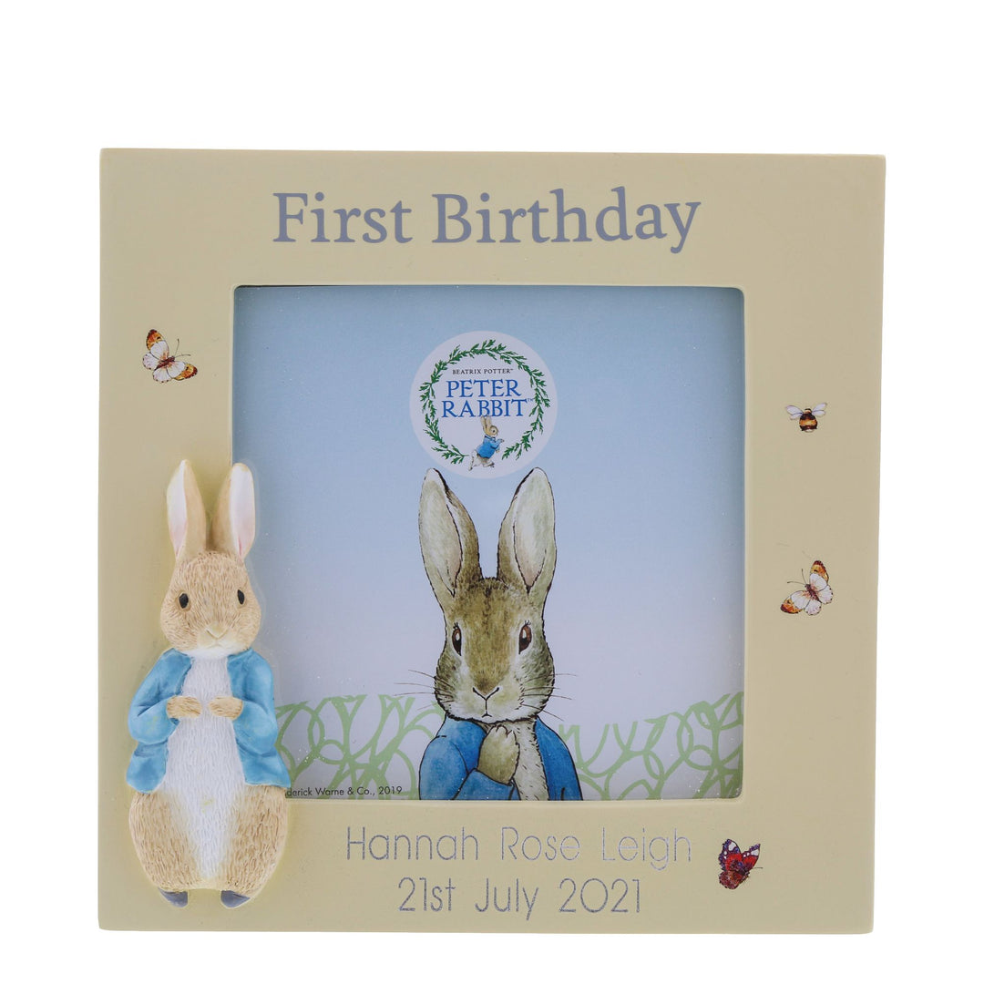 Peter Rabbit First Birthday Photo Frame by Beatrix Potter