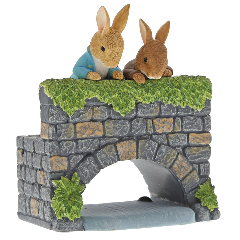 Peter & Benjamin Bunny on the Bridge Figurine by Beatrix Potter