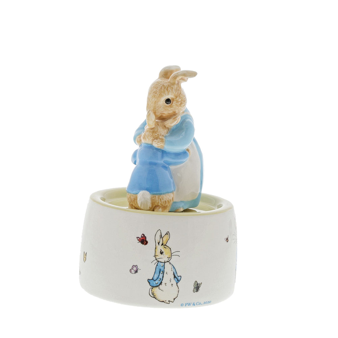 Mrs. Rabbit and Peter Ceramic Musical Figurine by Beatrix Potter