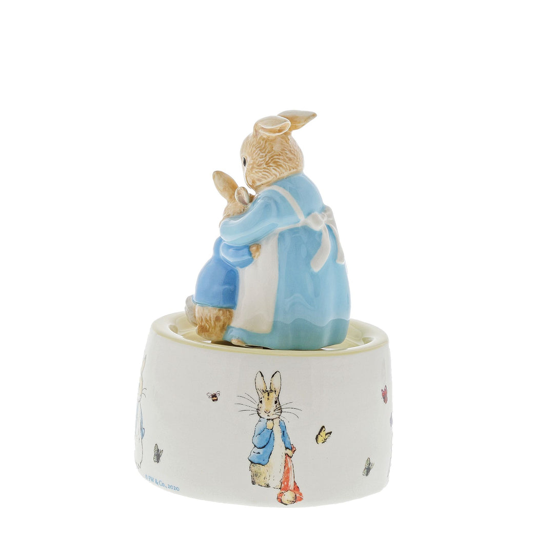 Mrs. Rabbit and Peter Ceramic Musical Figurine by Beatrix Potter