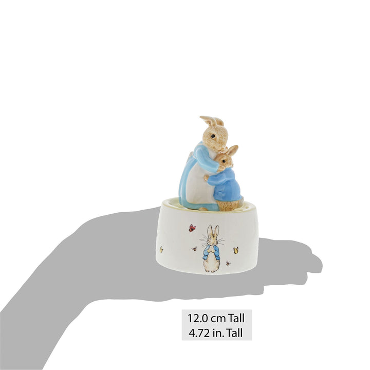 Mrs. Rabbit and Peter Ceramic Musical Figurine by Beatrix Potter