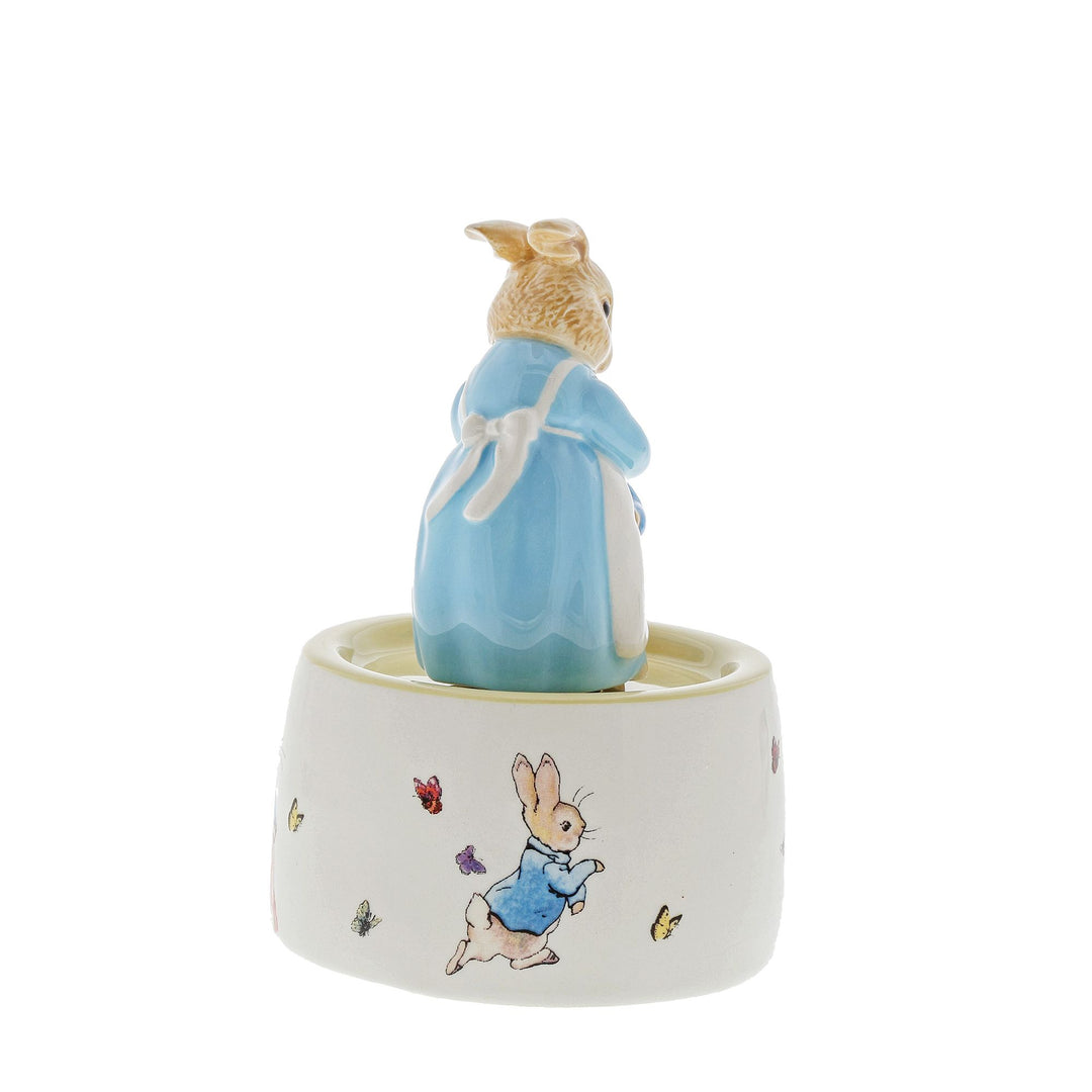 Mrs. Rabbit and Peter Ceramic Musical Figurine by Beatrix Potter