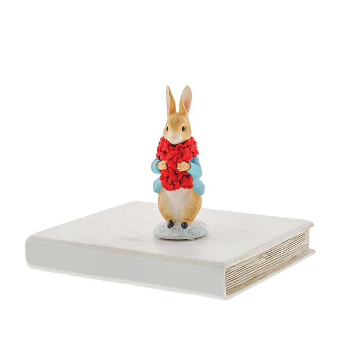 Peter Rabbit in a Festive Scarf Figurine by Beatrix Potter