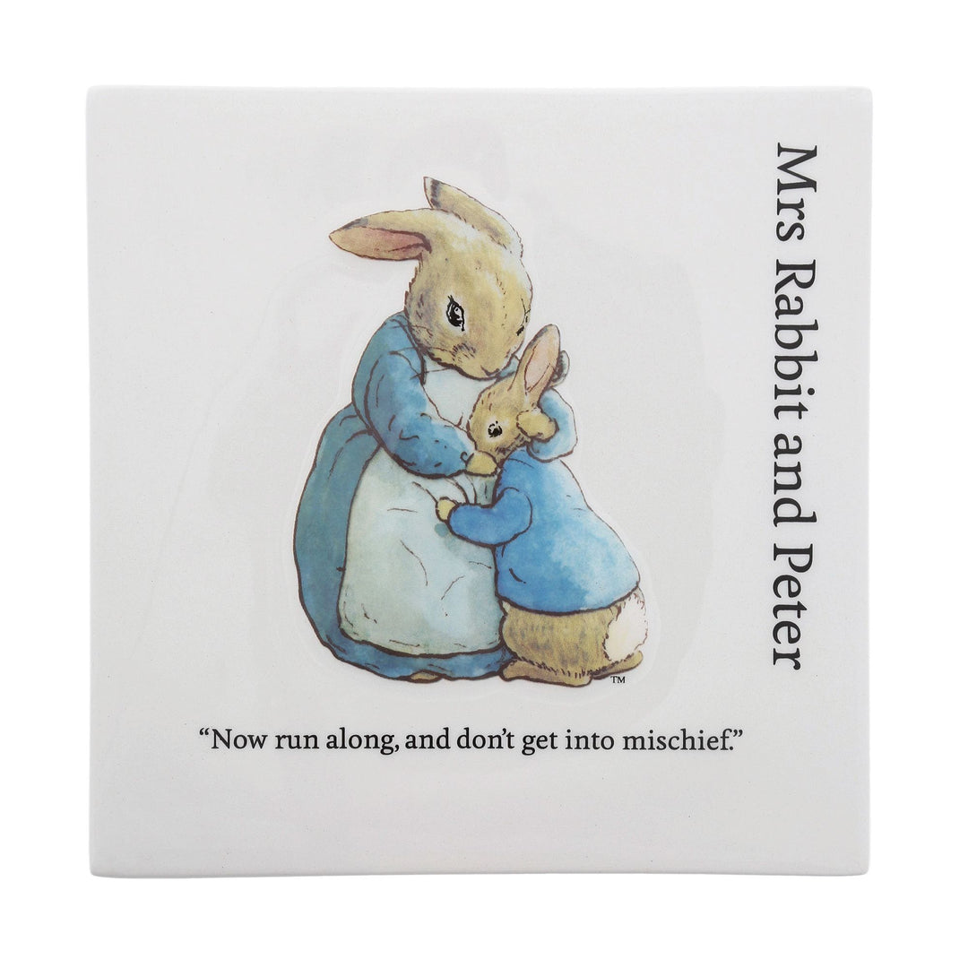 Mrs. Rabbit and Peter Decorative Wall Plaque by Beatrix Potter