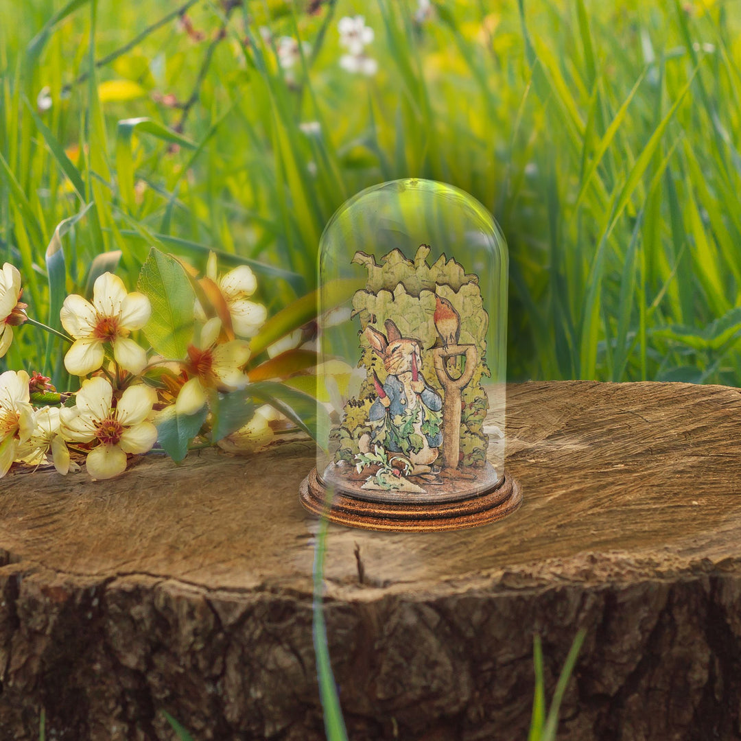 Peter Rabbit with Radishes Wooden Figurine