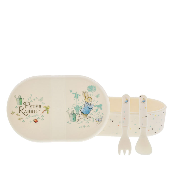 Peter Rabbit Snack Box with Cutlery Set by Beatrix Potter