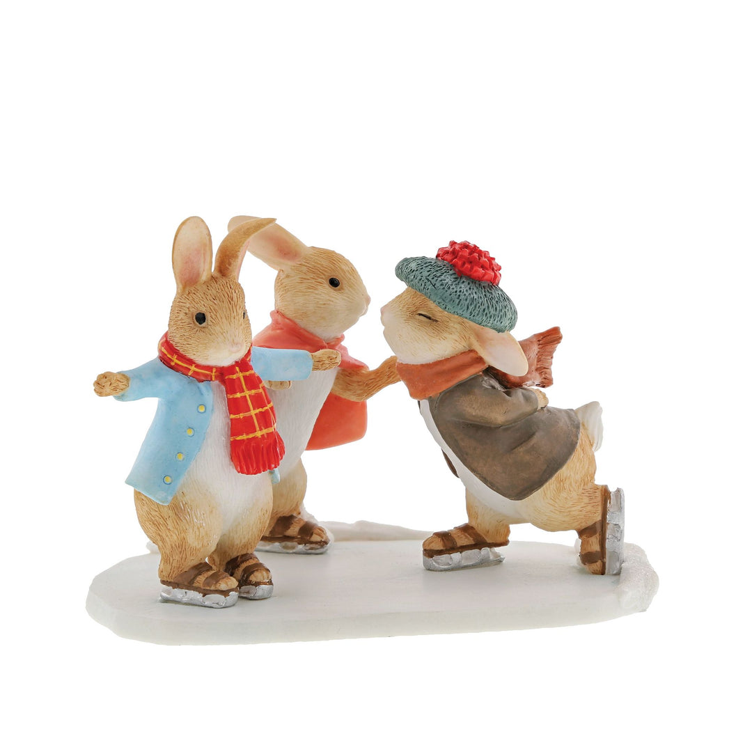 Peter, Benjamin and Flopsy Skating Figurine