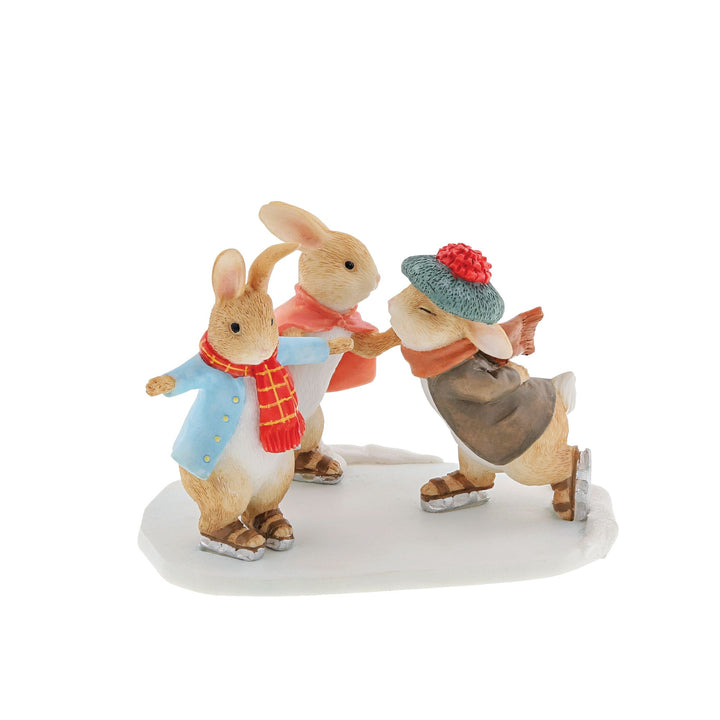 Peter, Benjamin and Flopsy Skating Figurine