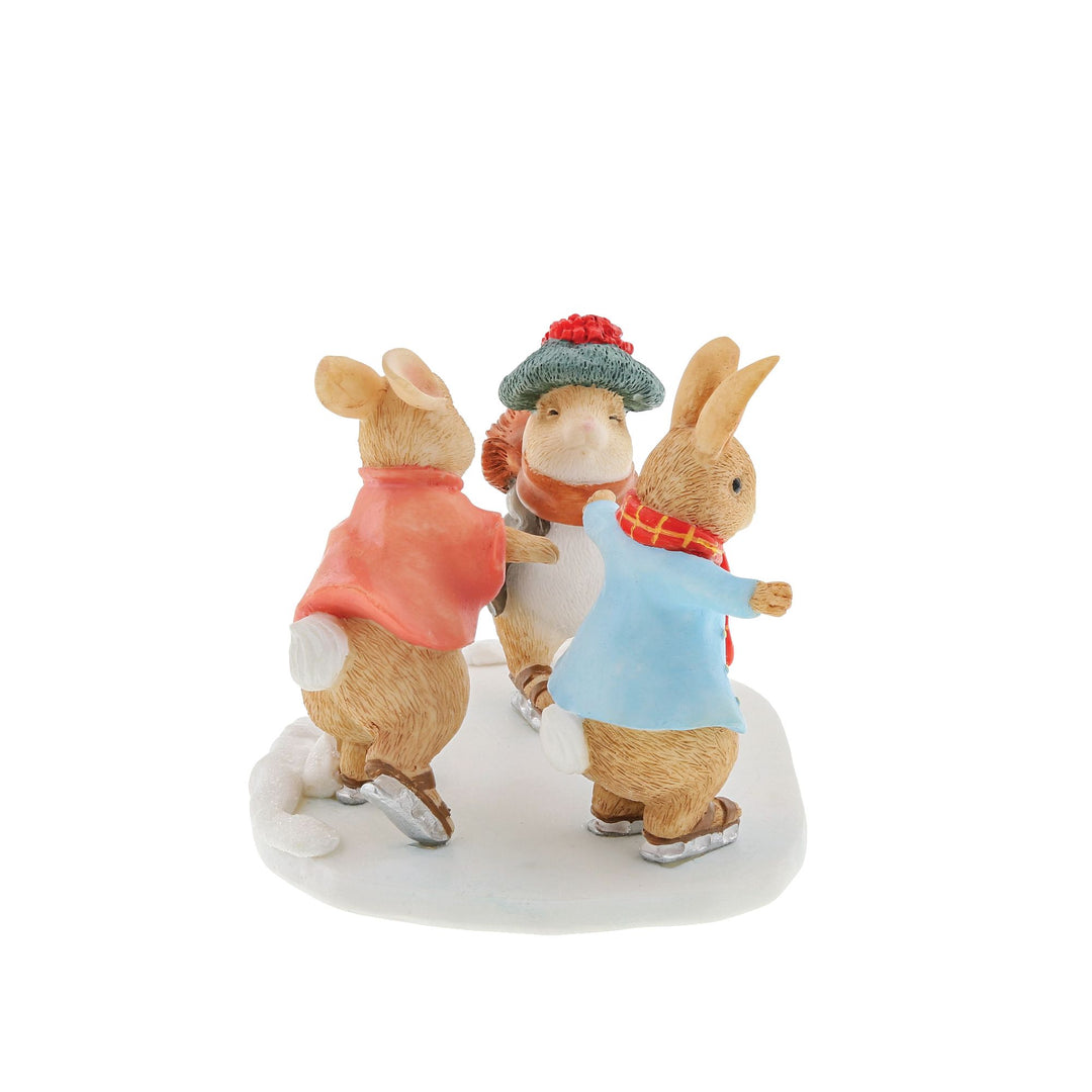 Peter, Benjamin and Flopsy Skating Figurine