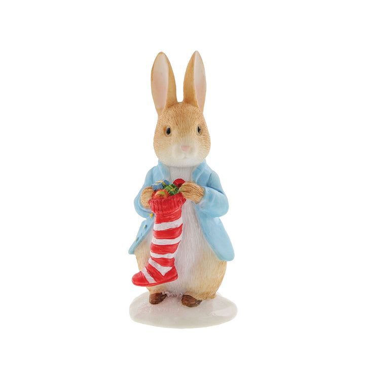 Peter Rabbit with his Stocking Figurine