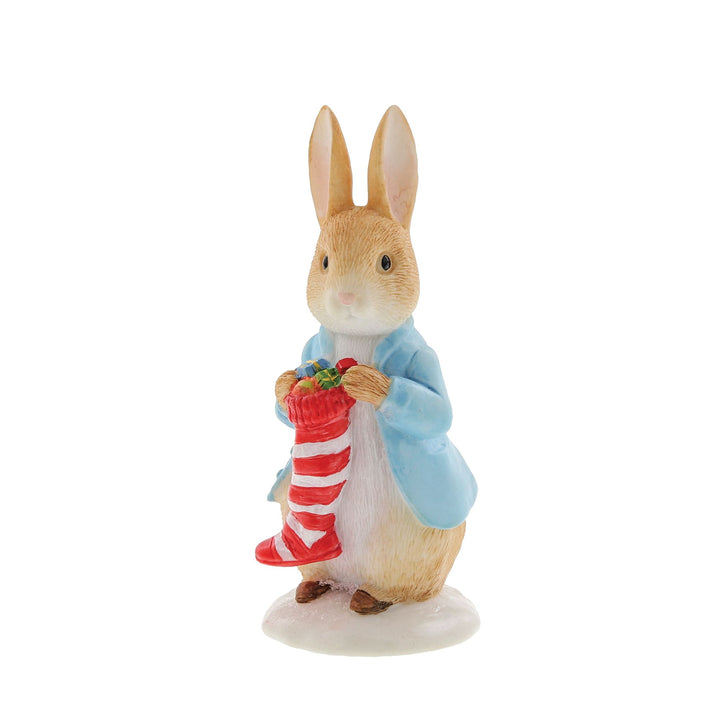 Peter Rabbit with his Stocking Figurine