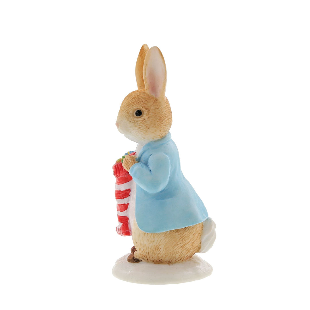 Peter Rabbit with his Stocking Figurine