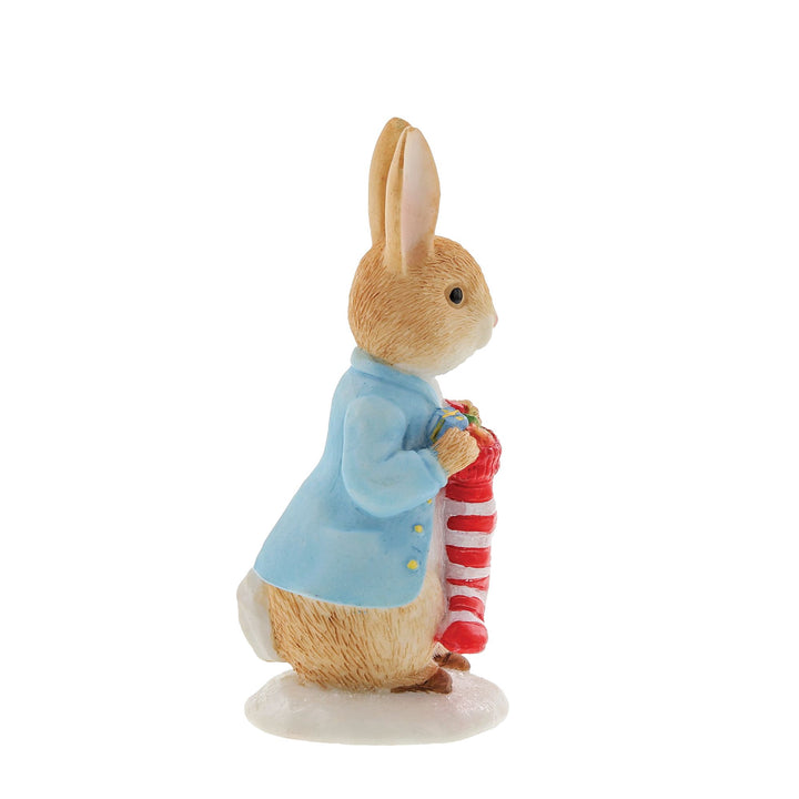 Peter Rabbit with his Stocking Figurine