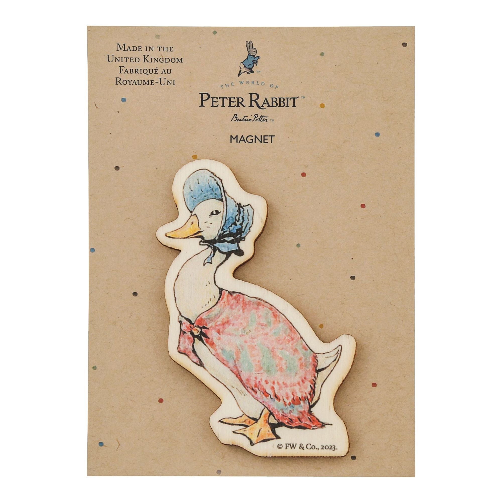 Jemima Puddle-duck Wooden Magnet – Beatrix Potter Gifts by Enesco