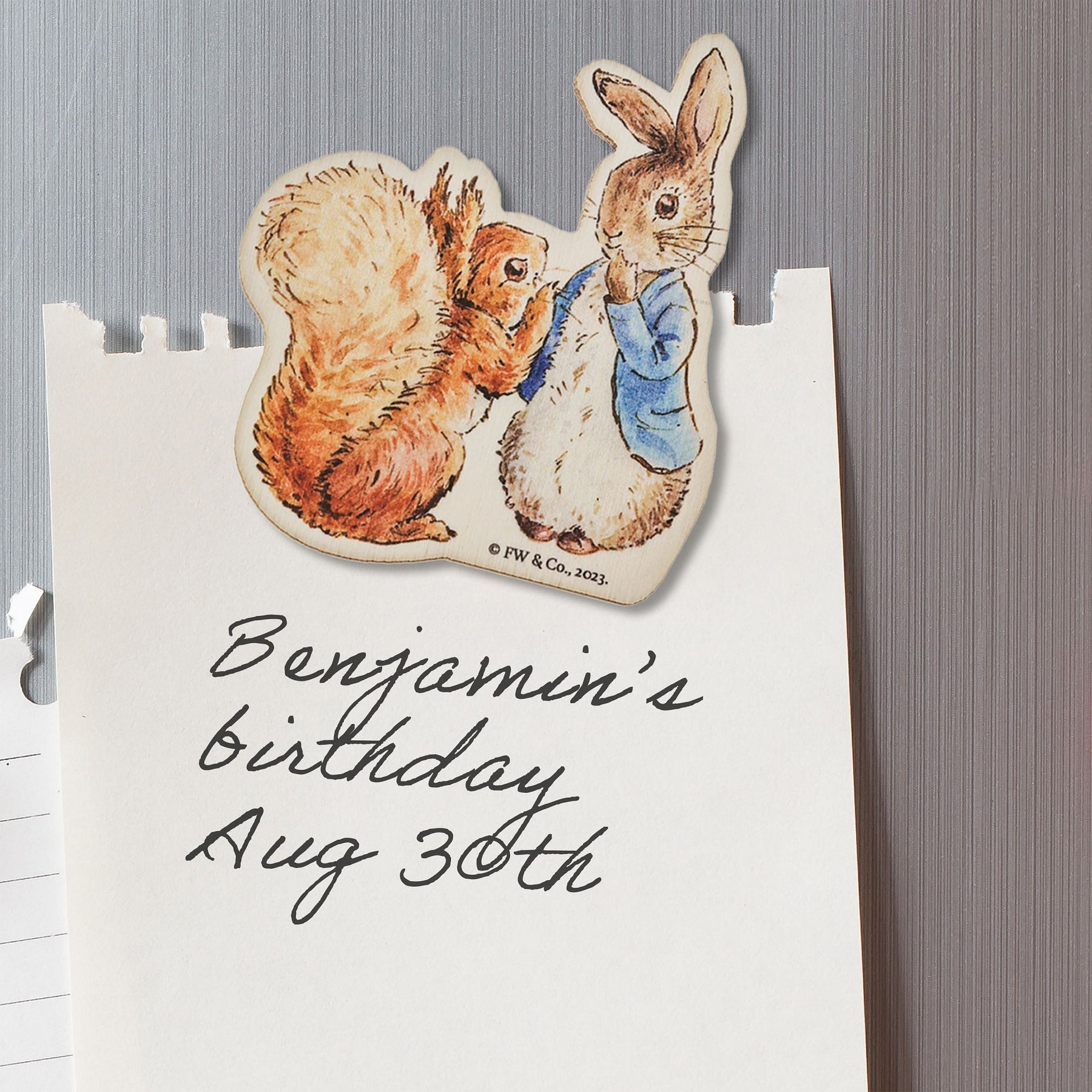 Peter Rabbit and Squirrel Nutkin Wooden Magnet – Beatrix Potter Gifts ...