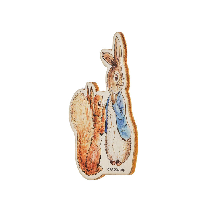 Peter Rabbit and Squirrel Nutkin Wooden Magnet