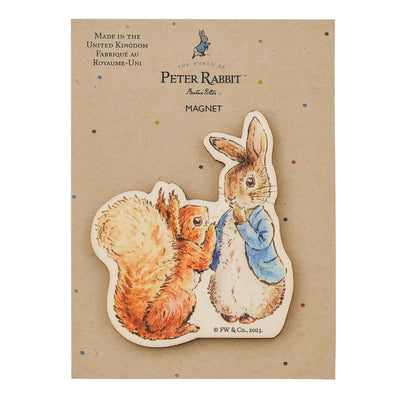 Peter Rabbit and Squirrel Nutkin Wooden Magnet