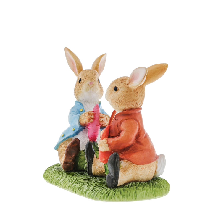 Peter Rabbit & Benjamin Eating Vegetables Figurine