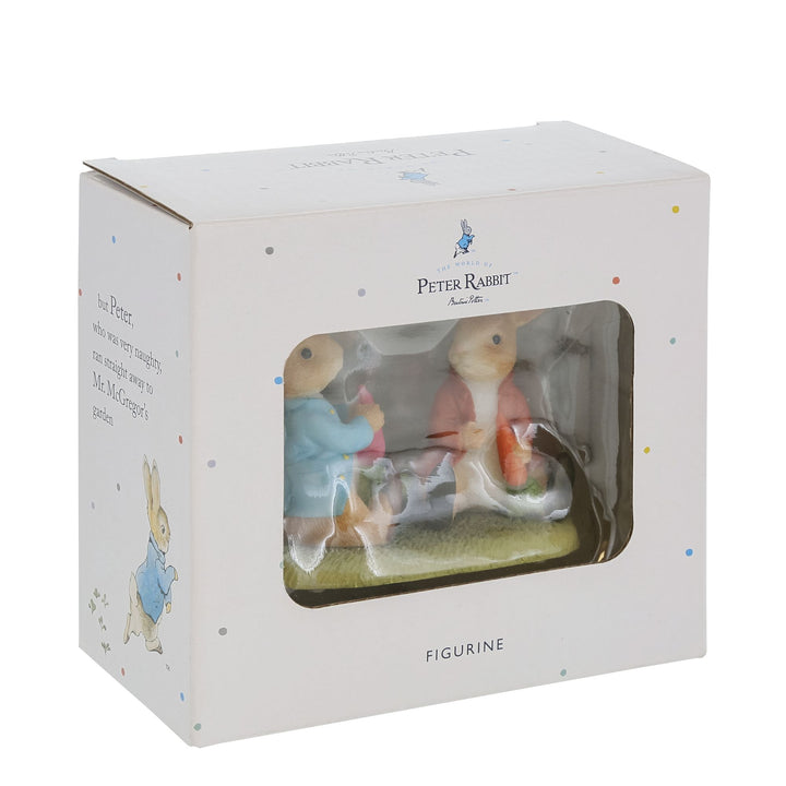 Peter Rabbit & Benjamin Eating Vegetables Figurine