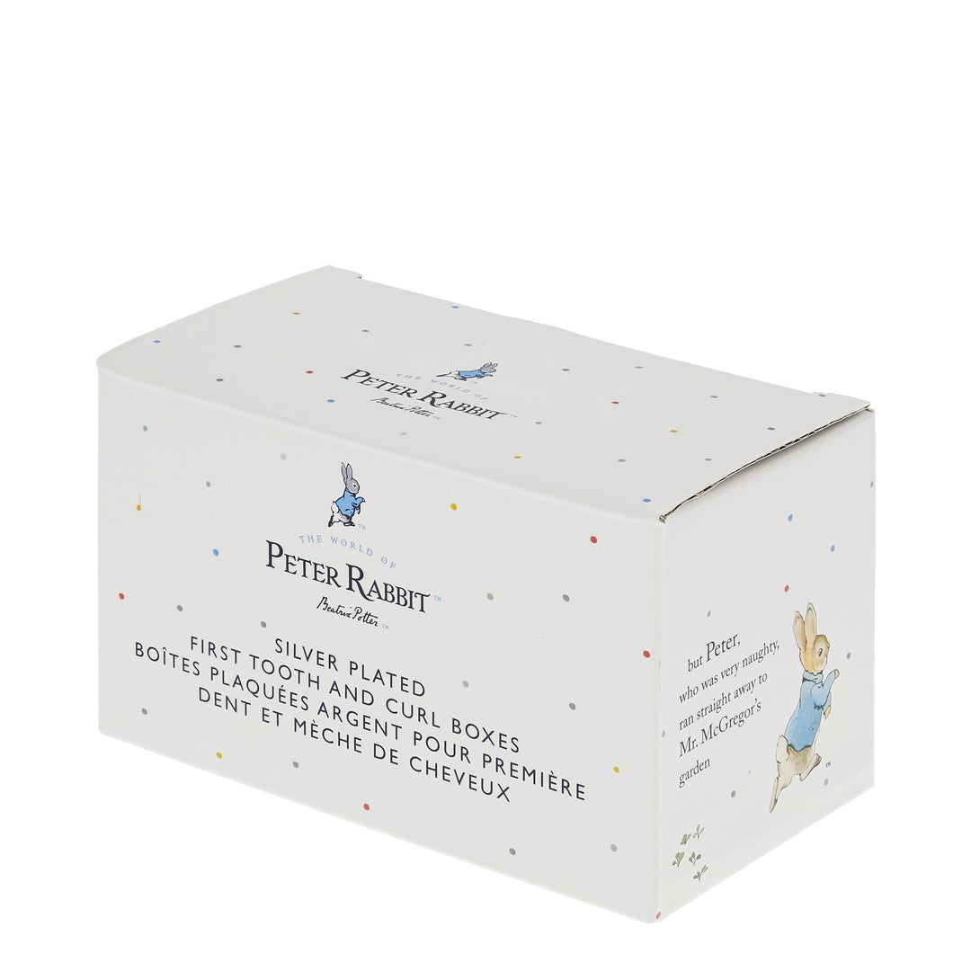 Peter Rabbit Silver Plated First Tooth and Curl Box