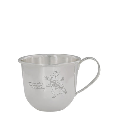 Silver Plated Baby Mug with Laser Peter Rabbit