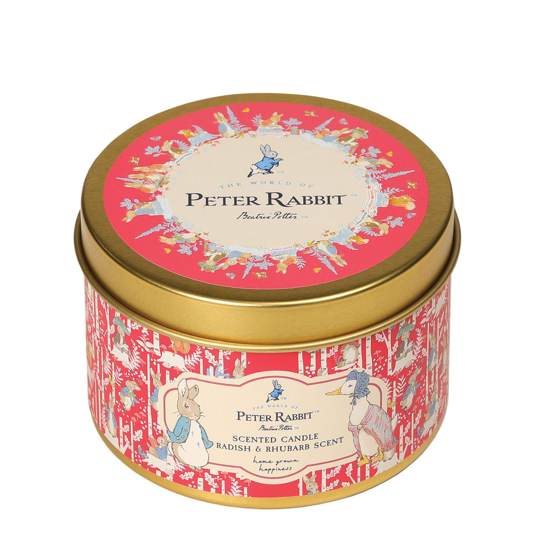 Peter Rabbit Radish & Rhubarb Tin Candle