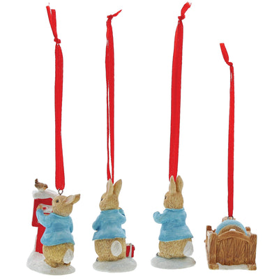 Peter Rabbit Set of 4 Hanging Ornaments by Beatrix Potter