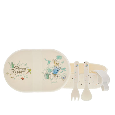 Peter Rabbit Snack Box with Cutlery Set by Beatrix Potter