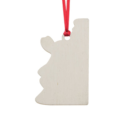 Peter Rabbit with Christmas Stocking Wooden Hanging Ornament