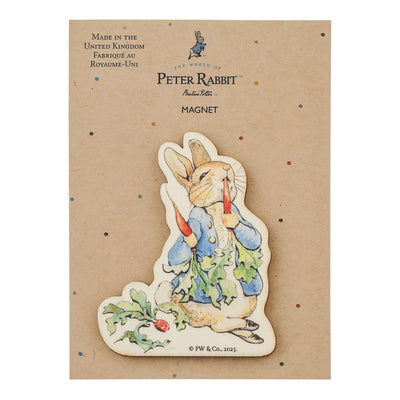 Peter Rabbit with Radishes Wooden Magnet